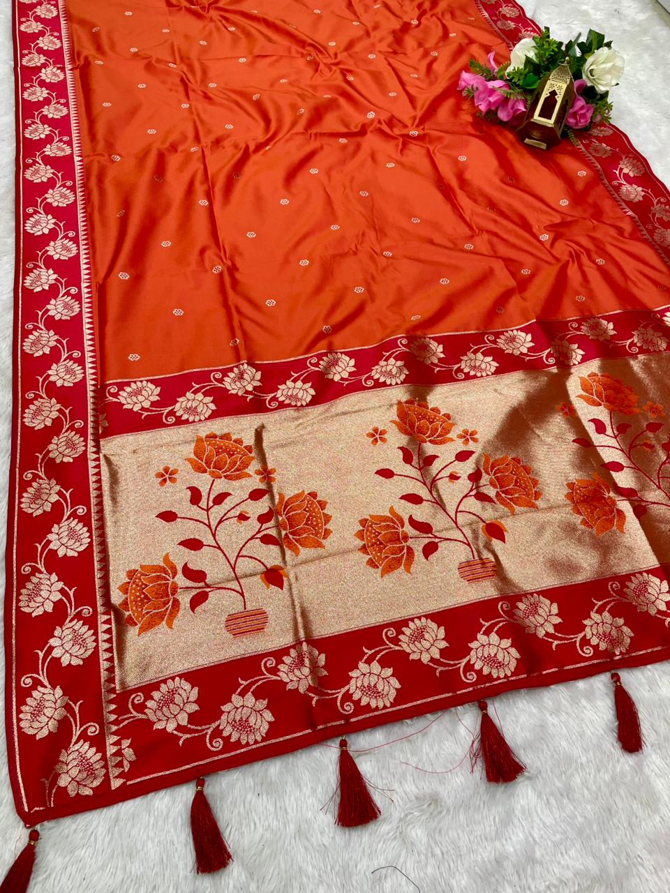 Soft Silk Satin Paithani